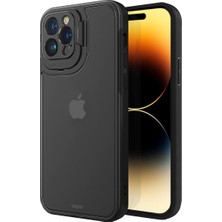 Assess Store Labs 14 Pro Hybrid Corner Kılıf Lens Koruyucu Kamera Pencereli Standlı Kapak (Siyah)