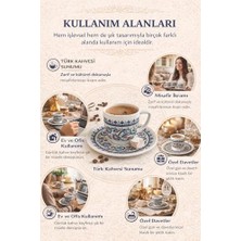 Assess Store Türk Kahvesi Fincanı ve Tabak Seti,seramik Çift Parça Kahve Takımı,el Işi Iznik Desenli,geleneksel Çini Motifli Dekoratif Sunum Fincanı,misafir Sunumları ve Hediye Seçenekleri Için Özel Tasarım