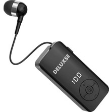 Assess Store Bt-14 Çekmeli Bluetooth Kulaklik LED Ekranli Titreşimli Yakanıza Takıp Çekmeli Olarak Kullanabilirsiniz Siyah Mikfonlu Eller Serbest Arama 18 Saat Müzik 160 Saat Bekleme V5,4 En Hızlısı