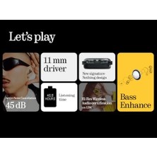 Assess Store Ear (A) Kablosuz Bluetooth Chatgpt Entegrasyonu, Anc, Bas Geliştirme Algoritması ve 42,5 Saate Kadar Oynatma Süresi, Beyaz