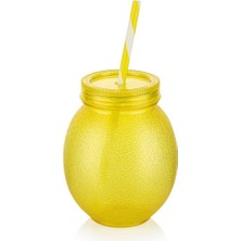 Assess Store Akrilik Limon Pipetli Bardak 650ML  | Ferahlatıcı ve Renkli 650ML Akrilik Limon Pipetli Bardak - Yazın Serinletici Lezzetleri Deneyimleyin!