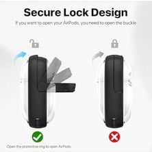 Assess Store Airpods 4. Nesil/anc Kılıf Renkli Kenar Kilitli Kapak Siyah, 87007145