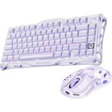 Assess Store Mercury V75 Hall Effect, Trigger 8.000 Hz Kablolu Manyetik Klavye + M1 Pro 26.000 Dpı Rgb Kablosuz Mouse Oyuncu Seti, Lavender Purple