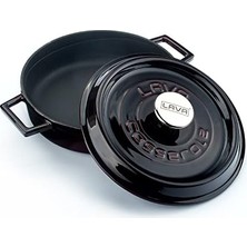 Assess Store Metal Premium Serisi - Döküm Çok Amaçlı Tencere, Yuvarlak, 24 Cm, Majolik Mor