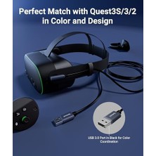 Assess Store Syntech Bağlantı Kablosu 16 Ft Quest2/ Pro/pico 4 Aksesuarları ve Pc/steam Vr, Yüksek Hızlı Pc Veri Transferi, Vr Kulaklık ve Oyun Bilgisayarı Için USB C Kablosu, Siyah