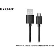 Assess Store HY-X57 0.5A Poşet 1m Uzun Konnektörlü Siyah Micro USB Şarj Kablosu