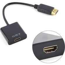 Assess Store 5645 Dijital Displayport To HDMI Görüntü Çevirici Aparat Siyah Displayport Çıkışlı Bilgisayarların Görüntüsünü HDMI Girişli Monitör, Projeksiyon Vb Görüntü Cihazlarına Aktarır, Çevirir.