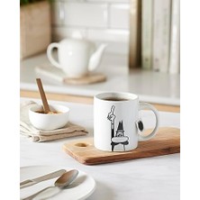 Assess Store - Kupa - Mug - 250ML - Ikonik Bıyıklı Adam Desenli - Porselen