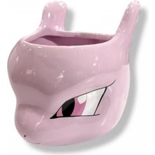 Assess Store Pokemon Mewtwo 3D Tasarımlı Seramik Kupa, Pembe