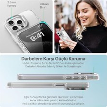 Assess Store 16 Pro Için ile Uyumlu Luxo Serisi Yüksek Kalite Kılıf Ultra Şeffaf Görünüm ve Standlı Ergonomik Tasarım (Natural Titanyum, 16 Pro)