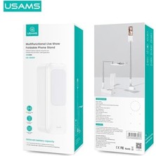 Assess Store US-ZB209 Online Ders ve Yayın Için Ledli,monopodlu,kumandalı,şarjlı Taşınabilir Telefon Standı