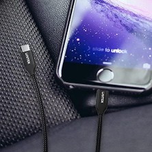 Assess Store Unitek 2 Metre USB C - USB C Kablosu, Güç Dağıtımı, 100 Watt, 20 V/5 A, Hızlı Şarj Kablosu, Senkronizasyon Kablosu, USB C Tipi Cihazlar Için, Naylon Örgü, Dayanıklı, Siyah