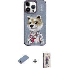 Marsilyan™- iPhone 13 Pro Max Kılıf Siluet Modern Özel Seri - Siyah Bilvis 3D Cam Ekran Koruyucu + Shine Kamera Lens Koruma Cam - Pe