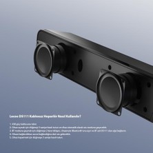 Assess Store DS111 6W Bluetooth + Kablolu Hoparlör - Bluetooth ve Kablolu Kullanım, Masaüstü, Pc, Tv, Laptop Uyumlu, 360° Surround Ses, 10M Kullanım Mesafesi, Soundbar Taşınabilir Speaker Hoparlör Siyah
