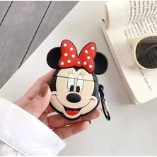 Assess Store (5912) Minnie Mouse/ Figürlü Silikon Kulaklık Kılıfı 1. Nesil / 2. Nesil ile Uyumlu