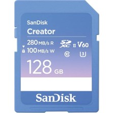 Assess Store Creator Sd-Uhs-Iı Hafıza Kartı 128 GB (Ve Aynasız Kameralar, 6k Video, V60, Uhs-Iı, 280 Mb/s Okuma, Rescuepro Deluxe, Adobe Cloud)