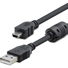 Assess Store Mini USB To Mini B Data Şarj Kablosu 5 Pin Ps3 Oyun Kolu, Fotoğraf Makinesi Data Kablosu