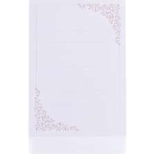 Assess Store Söz, Nişan, Düğün Kartı, Arkası Yazılabilir, Güllü Davet Pastası, 12X17 cm 10 Adet