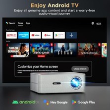 Assess Store P7 Full Hd Projeksiyon Cihazı, 4K Destekli, Lisanslı Tv, LED 7000 Lümen, Bluetooth, 8W Hoparlör, HDMI ve USB Girişli