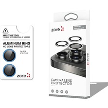 Assess Store Zore Ile Uyumlu 16 16 Plus Cl-12 Premium Safir Parmak Izi Bırakmayan Anti-Reflective Kamera Lens Koruyucu Mavi Açık