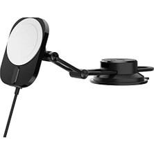 Assess Store Magfit Dashboard Araç Içi Telefon Tutucu + Manyetik Kablosuz Şarj Cihazı Için Magsafe Özellikli Onetap Pro 3 ITM35W - ACP03695