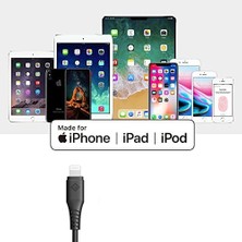 Assess Store Type-C Lightning Hızlı Şarj Kablosu Siyah 1.8 Metre