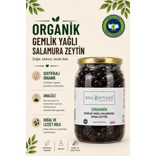 Soul Kitchen Organik Gemlik Yağlı Salamura Siyah Zeytin 700 gr