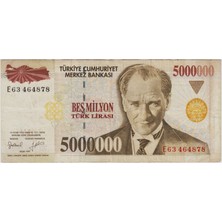 Banknoting 7. Emisyon 5.000.000 Lira E63 Çt(-)