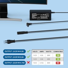 Assess Store Monitor S24F350FHU U28E590D C24F396FHU C27F390FHU S24D390HL S27D390H S27F350FHU S24B150BL S22D300HY Sync Için 14V Netzteil Cmaster Lcd/tft 770 760 V Tv Şarj Cihazı Şarj Edilebilir Güç Kablosu