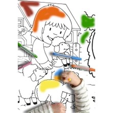 Assess Store Sinaticaret Çiftlik Hayvanları Boyama Kağıdı Rulosu, Dev Boy, 45 cm x 5 Metre, Çocuklar Için Eğitici Aktivite