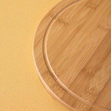 Assess Store Bambu 30 cm Yuvarlak Pasta Pizza Bambu Servis Sunum Tabağı Kahvaltılık