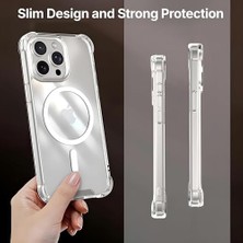 Assess Store 17 Pro Max Için Magshield Serisi Magsafe ile Uyumlu Köşe Korumalı Şeffaf Hybrid Kılıf Ultra Güçlü Manyetik Çember ve Kristal Berraklığında Materyal Premium Kalite Kılıf (17 Pro Max)