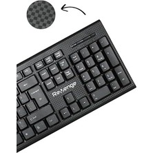 Assess Store Revenge Deskmate+ Siyah Türkçe Q Ev Ofis Kullanımına Uygun USB Kablolu Klavye ve Mouse Seti