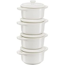 Assess Store Mini Cocotte Set, 4'lü, Yuvarlak, Ceramic By