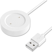 Assess Store 2 ile Uyumlu Akıllı Saat Için Manyetik USB Şarj Kablosu 2 ile Uyumlu Kablo (Beyaz)