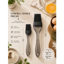Okyanus Home 2 'li  Silikon Yumurta ve Sos Fırçası Siyah
