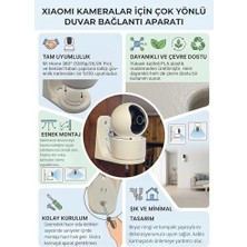 Assess Store Mi 360° Kameralar Ile Uyumlu Akıllı Kamera Standı, Duvara Asma Aparatı, 1080P Wifi Bağlantı Aparat, Bebek Kamera Standı, Iç Mekan Aparatı, Dış Mekan Bağlantı Aparat
