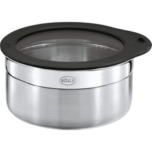Assess Store Taze Tutma Kapaklı Kavanoz, 12 Cm, Paslanmaz Çelik, Cammit Silikon Jant Kapak, Aroma Geçirmez Conta, Bulaşık Makinesinde Yıkanabilir