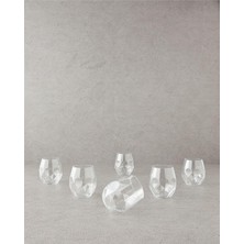 Assess Store Lucienne Kristalin 6'lı Bardak 380 ml Şeffaf