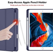 Assess Store Undeplus ipad 9. Nesil 10.2" 2021 ile Uyumlu Kılıf Kalem Bölmeli Smart A2602 A2603 A2604 A2605 Lacivert