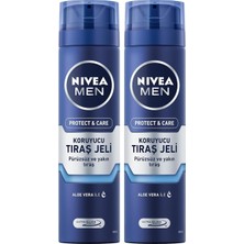 Assess Store Men Erkek Nemlendirici Tıraş Jeli Protect&care 200 Ml, Kuru Ciltler Için, Pürüzsüz Tıraş (2 Paketi)