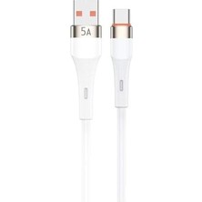 Assess Store HC05, Örgülü 5 Amper USB To Type- C, 1 Metre, Şarj Data Kablosu, Beyaz