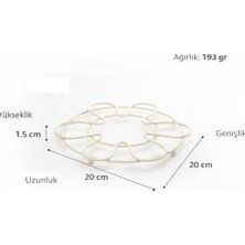 Assess Store Metal, Papatya – Dayanıklı Tencere ve Tava Altlığı, Dekoratif Krem Renk Masa Koruyucu