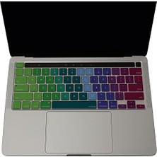 Assess Store MacBook Pro Us Klavye Koruyucu – Ansı Düz Enter – Bar Uyumlu – 13 Inç A2251 A2289 A2338 (M1/m2) – 16 Inç A2141 – Ultra Ince Silikon Pembe Yeşil