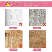 Assess Store Ootsr 8 Adet Plastik Yapışkan Kanca, Dübel Diş Fırçası Için, Dübel Kancası, Güçlü Yapışkan Kanca, Deliksiz Yenilikçi Priz Tutucu, Duvara Monte Edilmiş Ağır Yük Kancası, Düz Yüzeyler Için