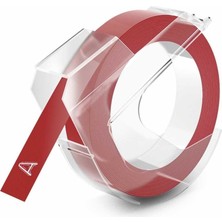 Dymo Junior Omega 9 mm x 3 mt Kırmızı Yedek Şeridi 3D Etiketleme için