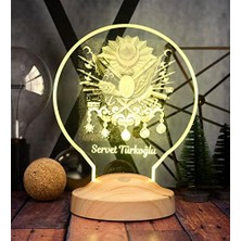 Assess Store Babaya Hediye, Osmanlı Tuğrası 3D LED Lamba - Tarih ve Sanatseverler Için Kişiye Özel Hediyelik, Osmanlı Temalı Dekorasyon