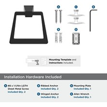 Assess Store BH36002 Blackrock 6-13/16" Duvara Monte Havlu Halkası