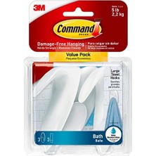 Assess Store Komut BATH17 3es B Y K El Havlusu Kanca, Value Pack, 3-Kanca, 3-Large Izgili Su Ge Irmez, BATH17-3ES