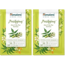 Assess Store Himalaya Arındırıcı Kağıt Maske, Neem, Çay Ağacı, Hyaluronic ACID,%100 Pamuk, Geri Dönüştürülebilir, Tüm Ciltler, 30 gr (2 Paketi)